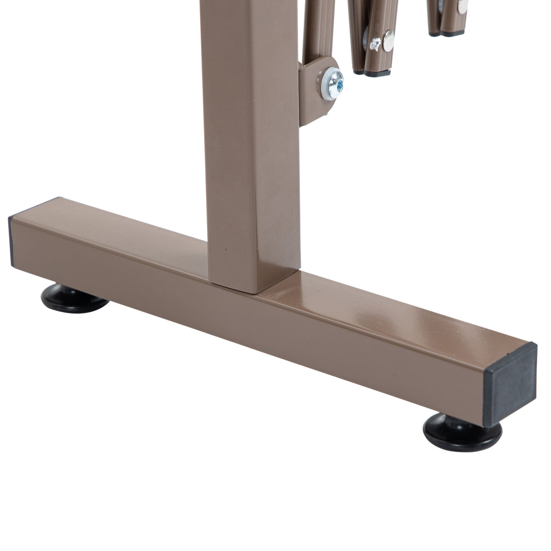 Sakselågebarrier sakselbarrier udtrækkelig 35-300cm havealuminium brun h103,5cm