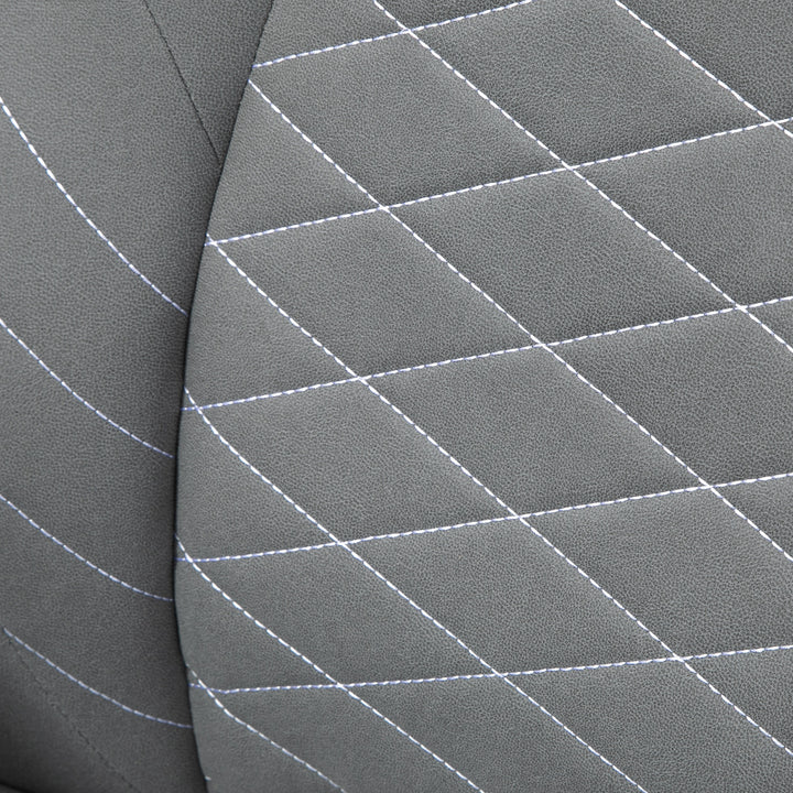 Kontorstol med ryglæn, højdejusterbart, foldbare armlæn, vippefunktion, lysegrå