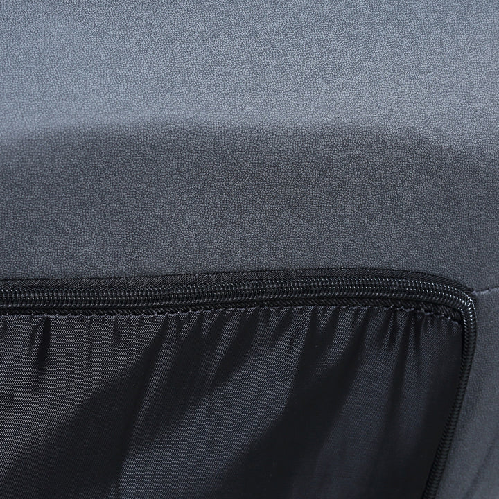 Lænestol, drejesæde, ryglæn med justerbar justering, blød polstring, åndbart betræk, mørkegrå, 62 x 70 x 95 cm