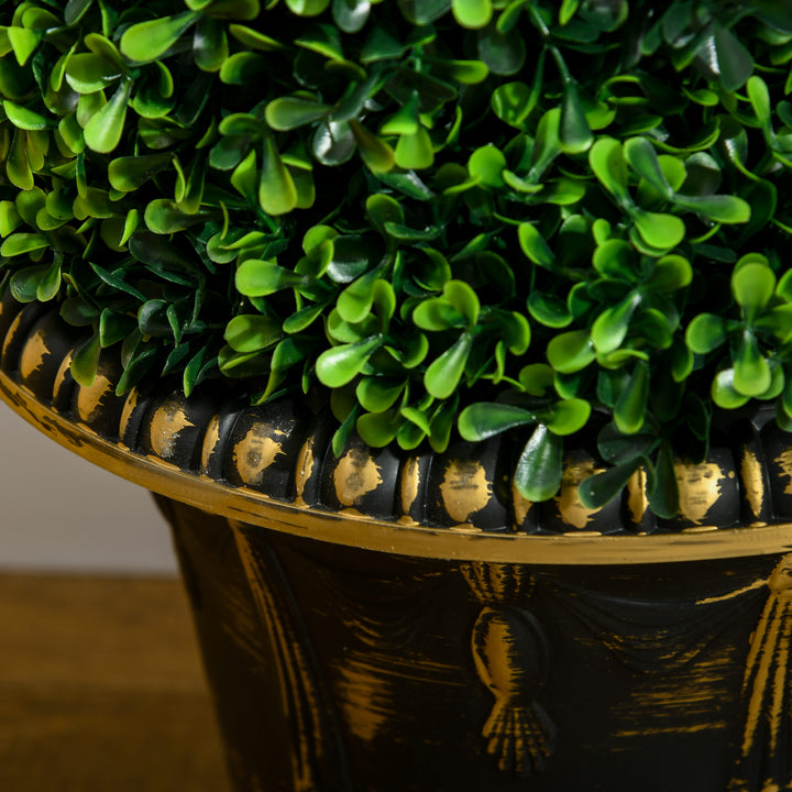 Spiral buksbom kunstige planter, sæt med 2, med potte, 90 cm højde, grøn