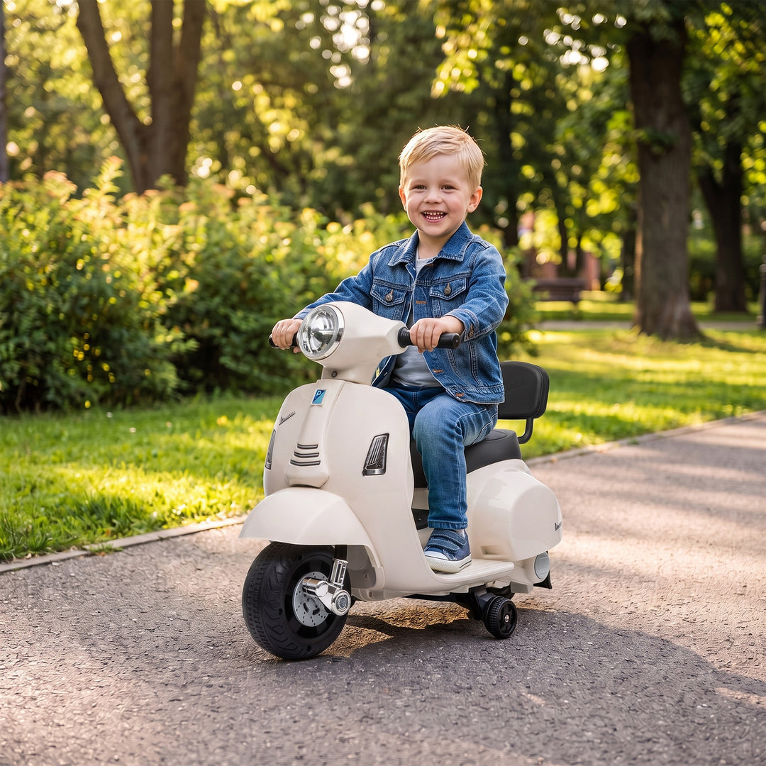 Elmotorcykel til børn Mini Vespa GTS 6V Elmotorcykel Hvid