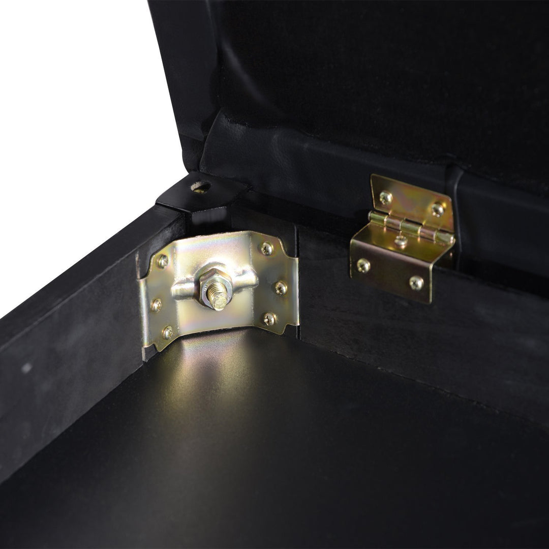 Klaverstol, klaverbænk med skjult opbevaringsplads, klaverstol med kunstlæderhynde, klaverbænk, keyboardbænk i massivt træ til klaver, keyboard, 76 x 36 x 50 cm, sort