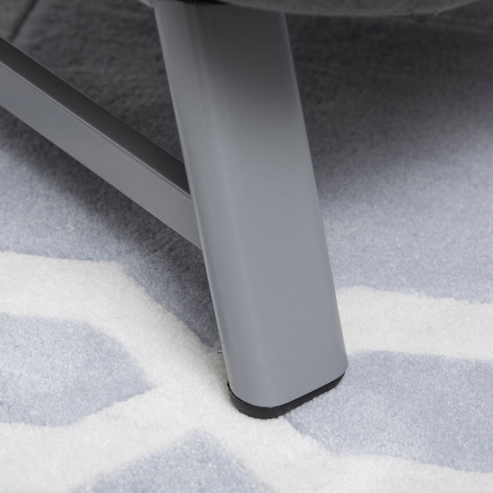 Polstret lænestol, kan omdannes til gæsteseng, ergonomisk, mørkegrå