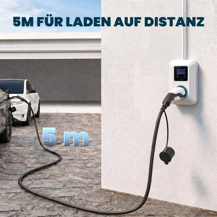 Type 2 EV-ladekabel 11 kW 16 A Mode 3, til wallbox IP65-ladestation