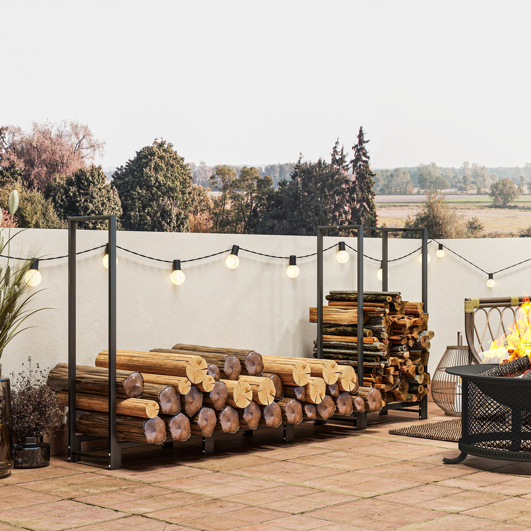 Brænderist, to sektioner, stel i rustfrit stål, op til 300 kg, 240 x 32 x 115 cm, sort