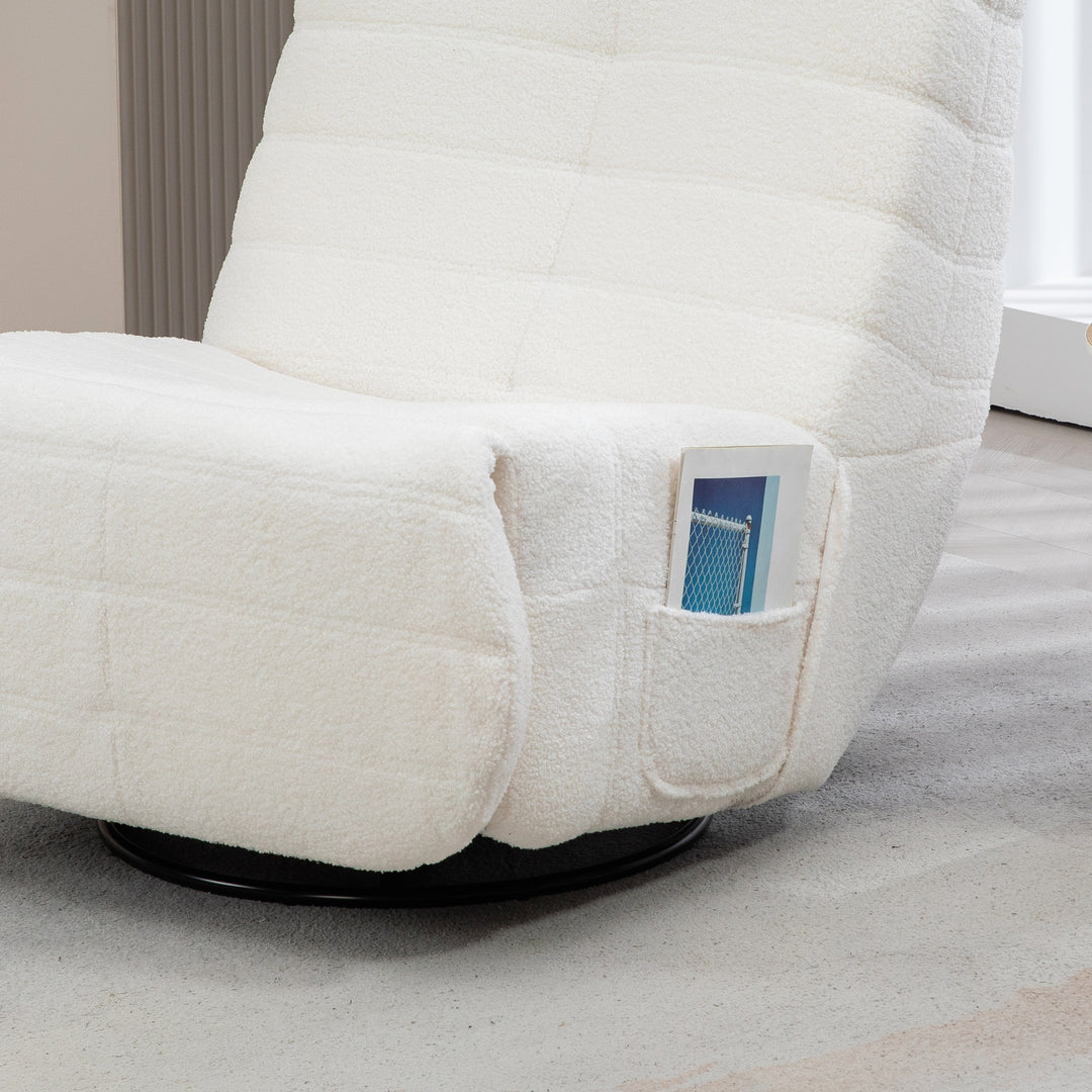 Sækkestol, justerbar, lasteevne op til 150 kg, 84 x 104 x 87 cm, cremefarvet