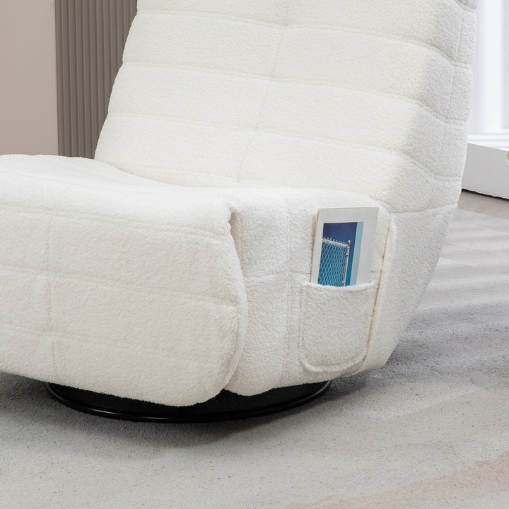 Sækkestol, justerbar, lasteevne op til 150 kg, 84 x 104 x 87 cm, cremefarvet