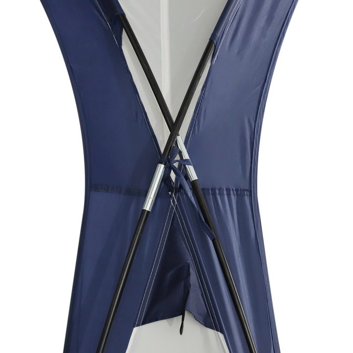 Kuppeltelt til 6-8 personer, pavillon, beskyttelse mod sol og støvregn, 3,5 x 3,5 x 2,22 m, cremehvid