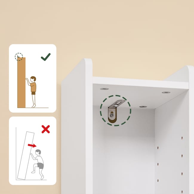 Optimer pladsen på dit badeværelse med dette elegante og funktionelle skab i hvid (B20 x D20 x H145 cm)