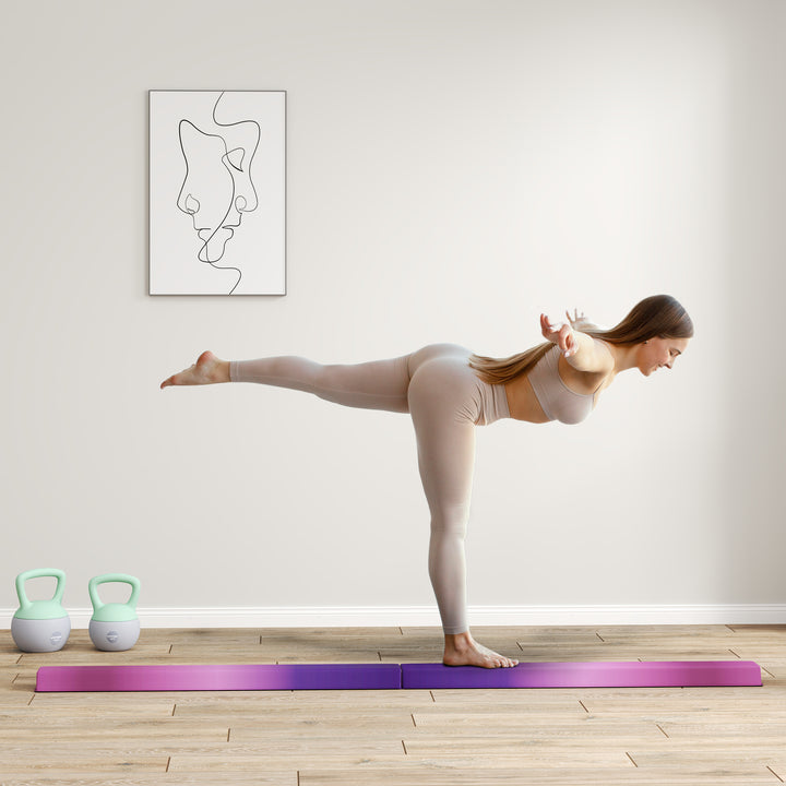 236 cm foldbar balancebom til unge 80 kg violet