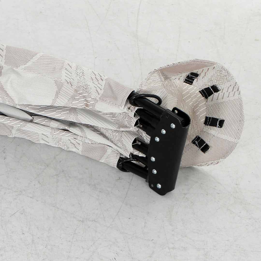 Ægformet hængekurv, hængestol med gyngefunktion og foldbar kurv, havestol, kopholder, sandbrun