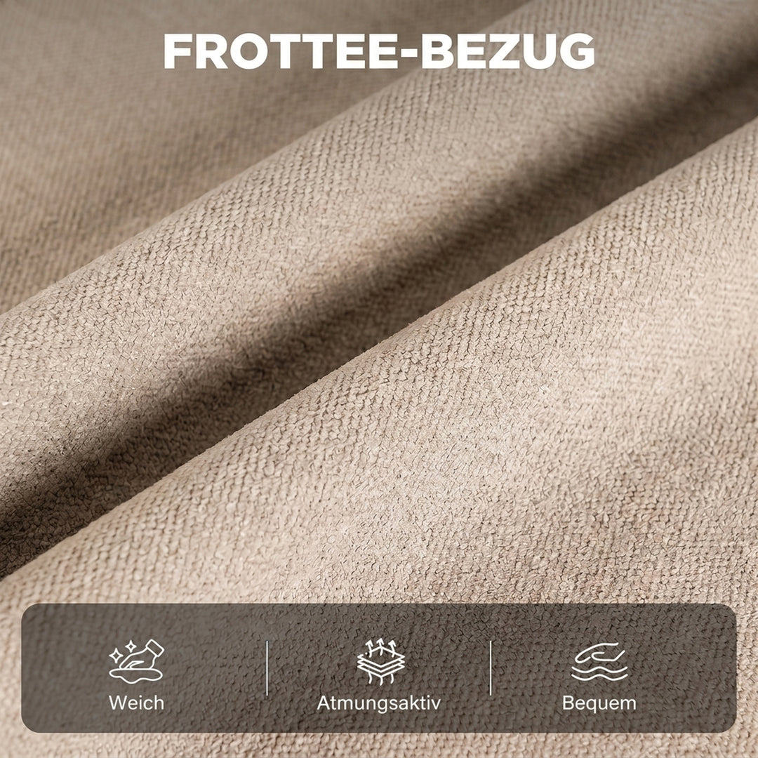 Lænestol med varme, vibrationsmassage og lænefunktion, beige