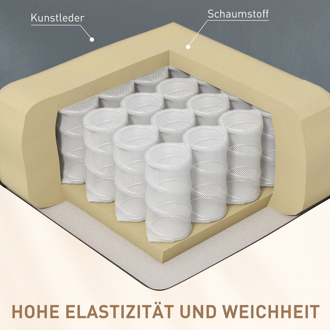 Massagestol, gynge- og lænefunktion, drejelig, op til 150 kg, kunstlæder, grå