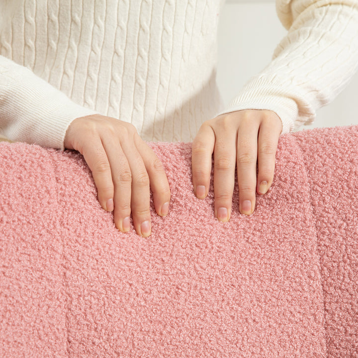 Gyngestol, hyggeligt betræk, tyk polstring, skridsikker, pink