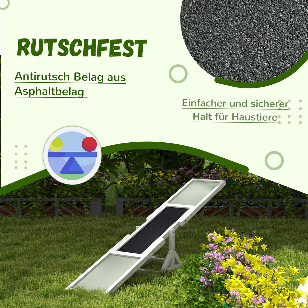 Hundevippe til agilitytræning, skridsikker, bæreevne op til 50 kg, 180 x 30 x 30 cm
