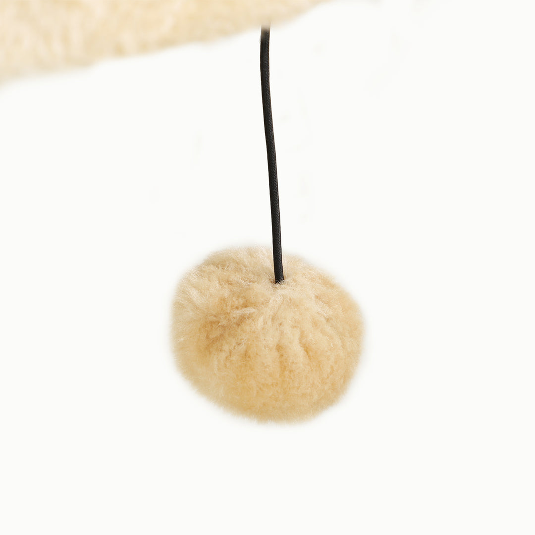 5-Delt klatresæt til katte med kradsetræer, hoppeplatforme, stige og hus, vægmonteret, beige