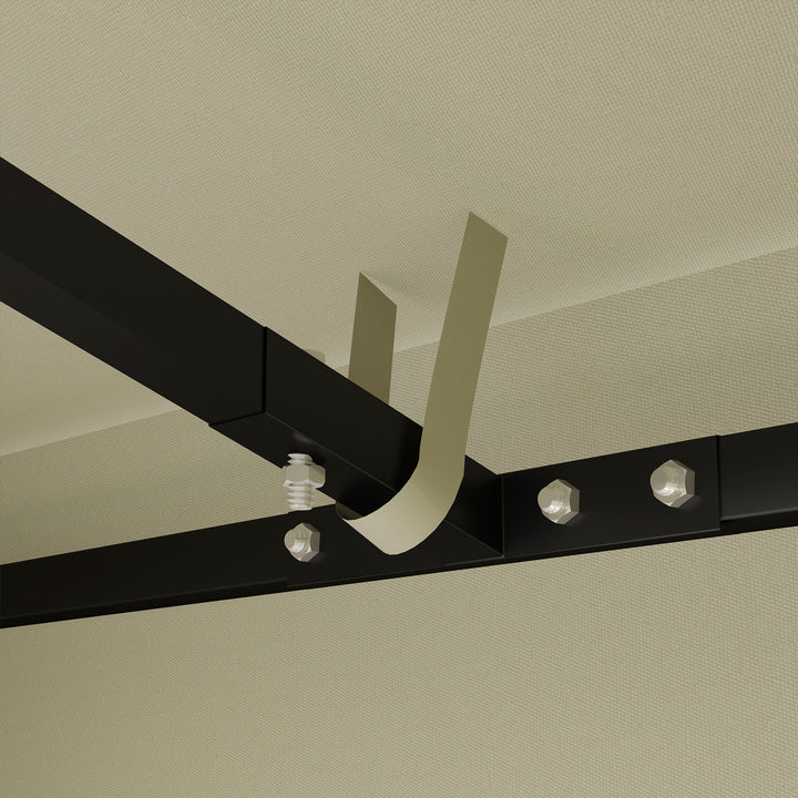 3 X 3m reservepavillonpresenning havepavillonpresenning med vandafløbshuller upf30+ cremehvid