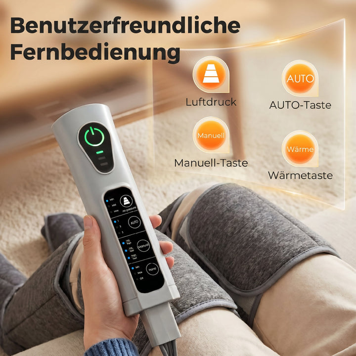 Benmassageapparat med varme- og luftkompression, 2 varmeindstillinger