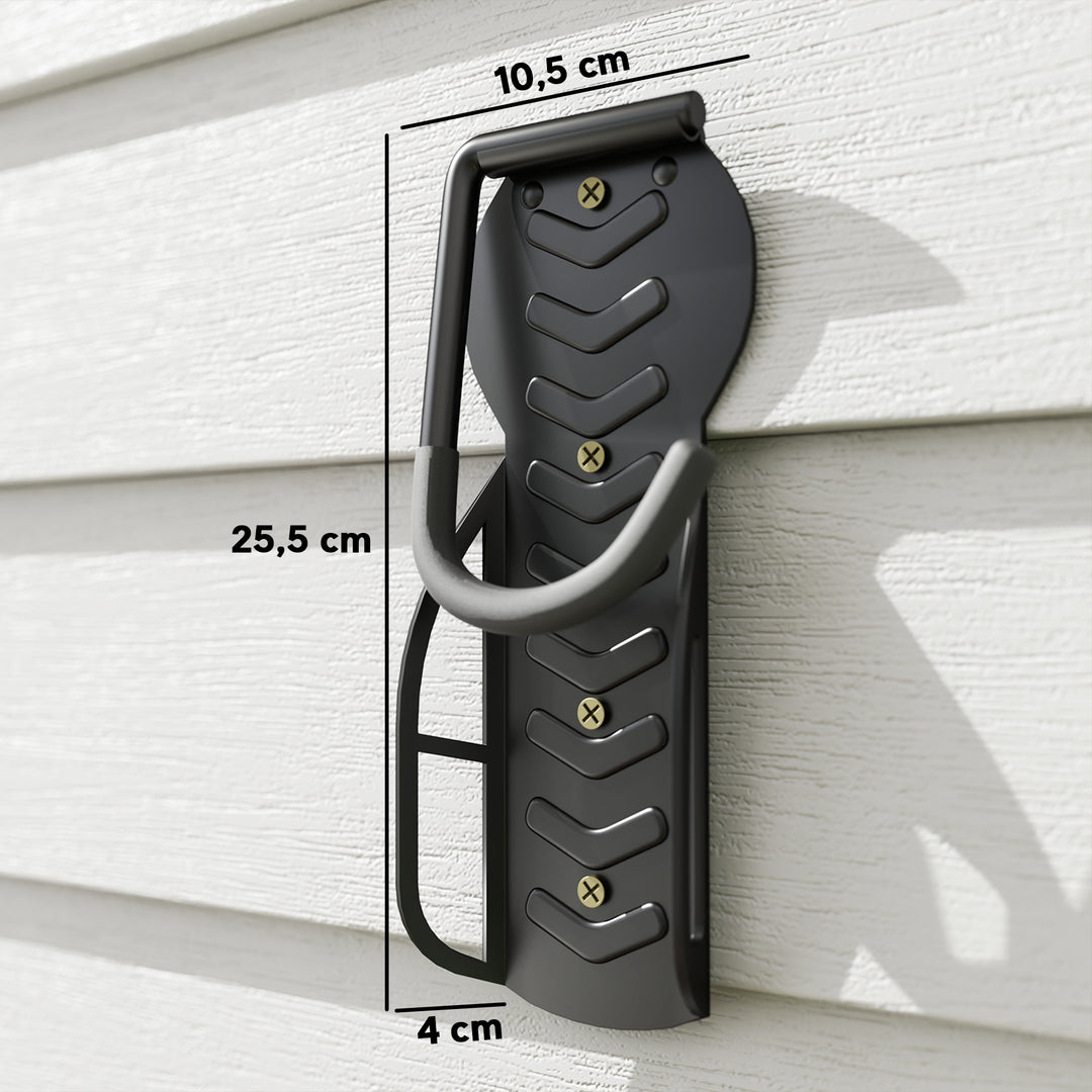 Sæt med 4 lodrette cykelvægbeslag med 30 kg lasteevne, foldbar til 4 cykler, sort
