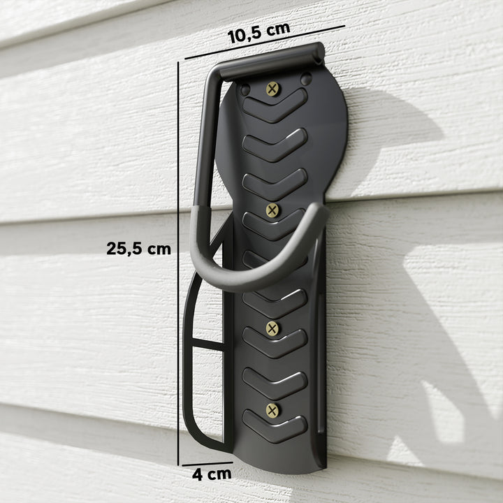 Sæt med 4 lodrette cykelvægbeslag med 30 kg lasteevne, foldbar til 4 cykler, sort