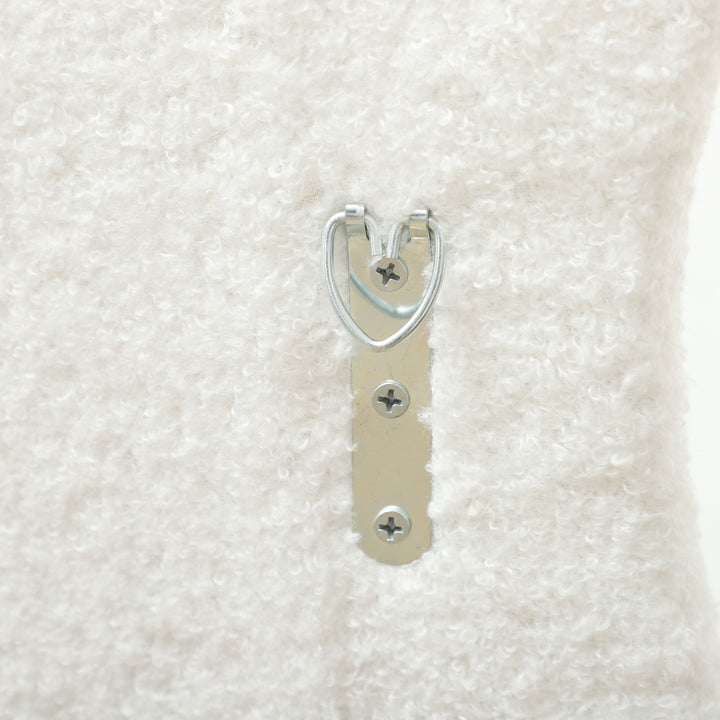 Spejl i fuld længde 160 x 60 cm buet stående spejl med bølgedesign brudsikkert glas hvidt