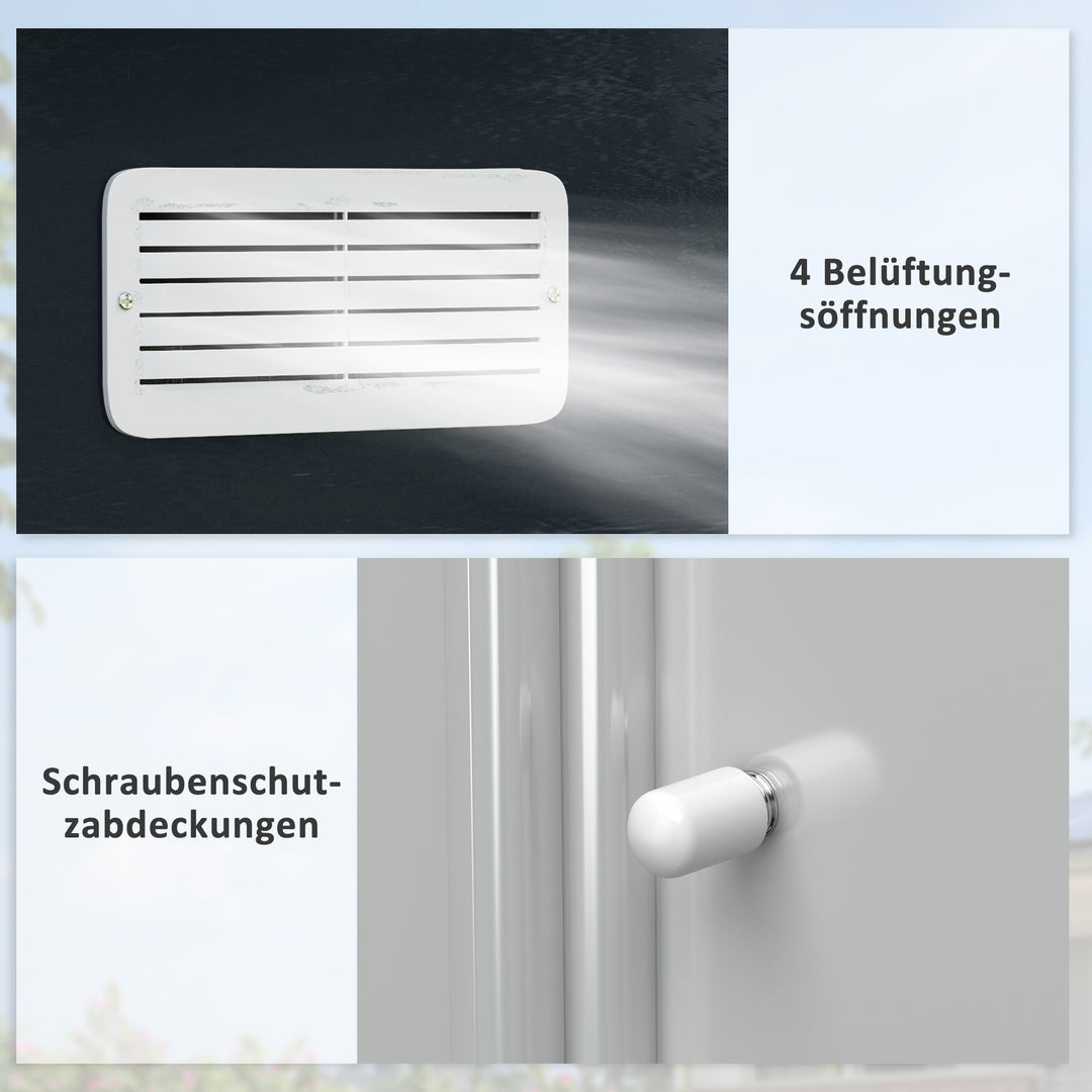 Redskabsskur med skydedøre 2,77 x 1,95 x 1,92 m metal antracitgrå