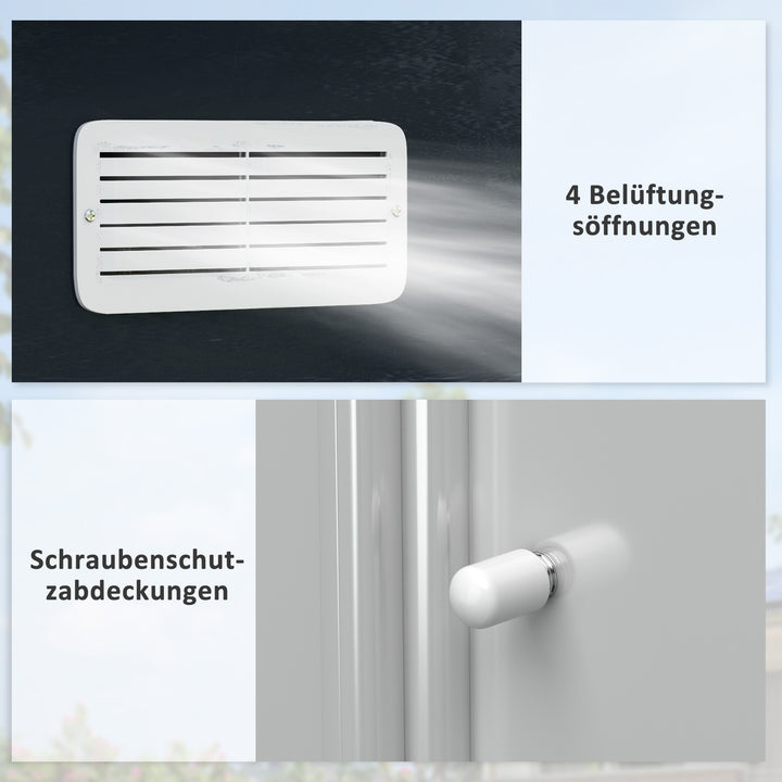 Redskabsskur med skydedøre 2,77 x 1,95 x 1,92 m metal antracitgrå