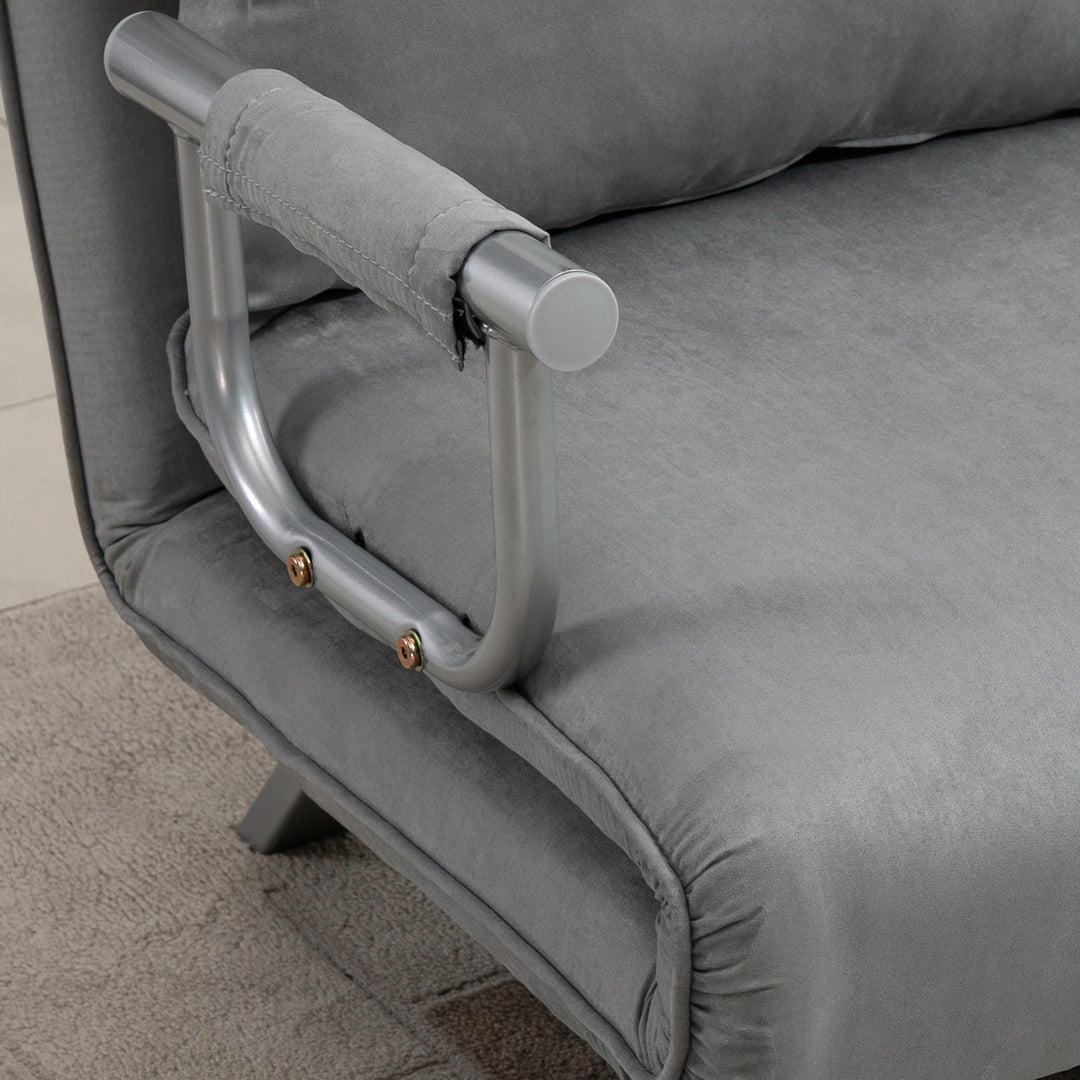 Sovesofa, dobbeltsofa, gæsteseng, inklusive 2 puder, grå