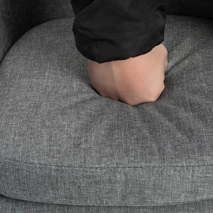 Sæt med 2 barstole, inklusive fodstøtte, massivt træ, 55 cm x 48 cm x 100 cm, grå