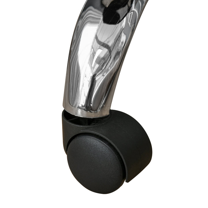 Salonskammel, højdejusterbar, fløjlsbetræk, 35 x 49-61 cm, sort