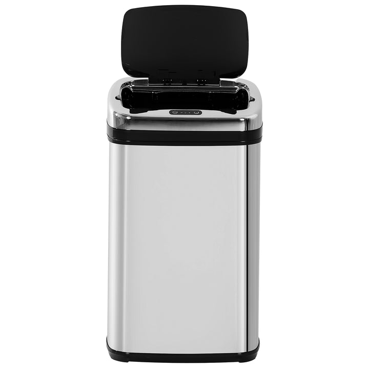 Rustfrit stål automatisk sensor skraldespand affaldsbeholder ir sensor med/uden indvendig spand rund firkantet (30l/kvadratisk)