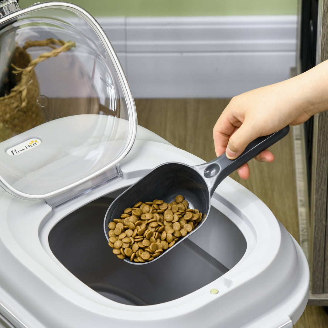 Tørfoderbeholder, foldbar, op til 25 kg, med tilbehør, 44 x 32 x 37 cm, grå