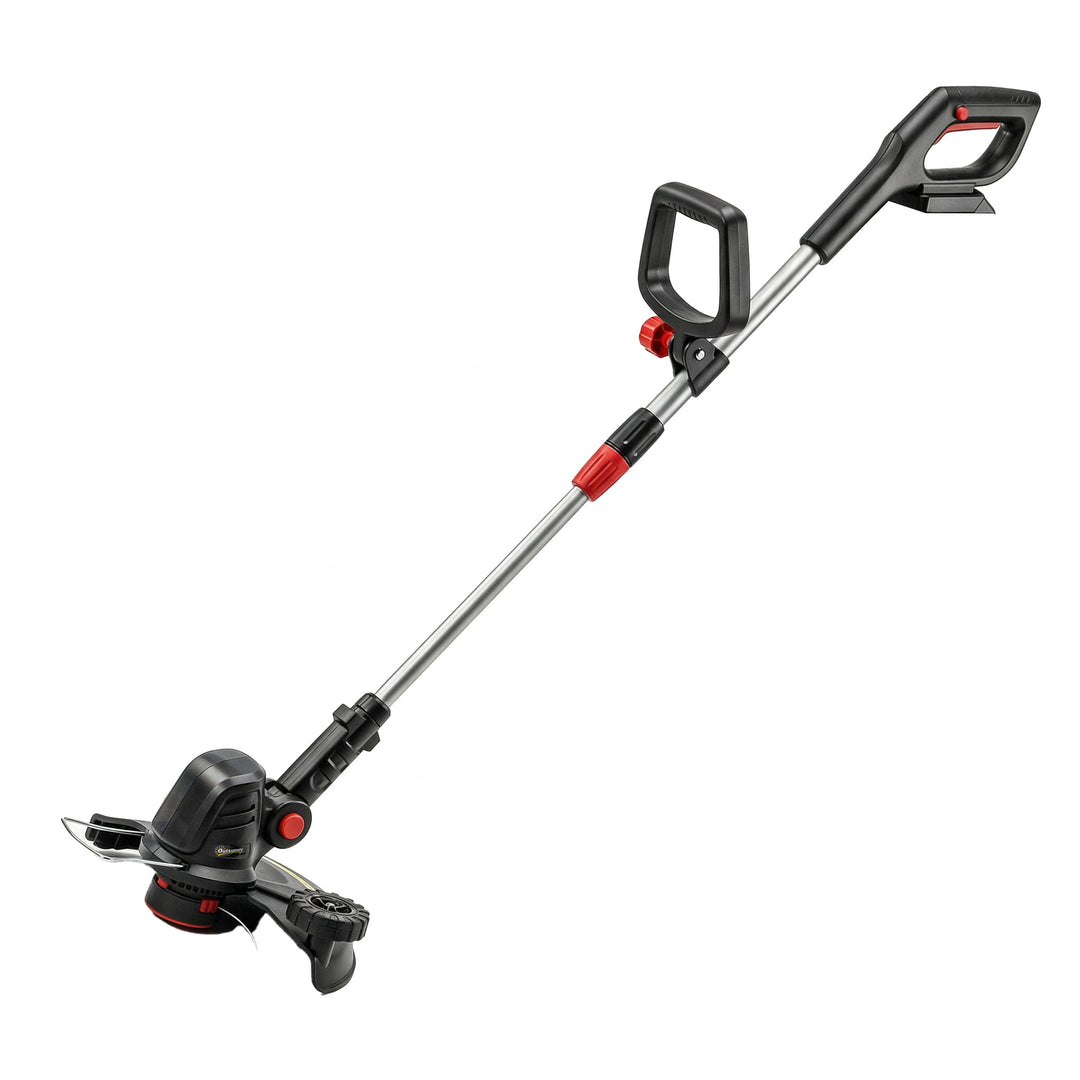 Batteridrevet plænetrimmer/buskrydder med 30 cm klippebredde