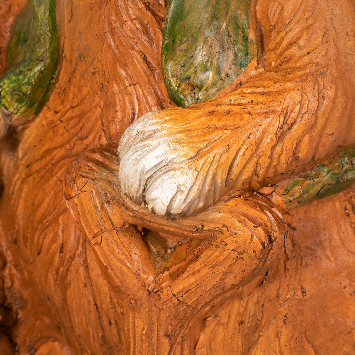 Urtepotte, kanin med fletkurv, vejrbestandig, 45x27x50cm, brun