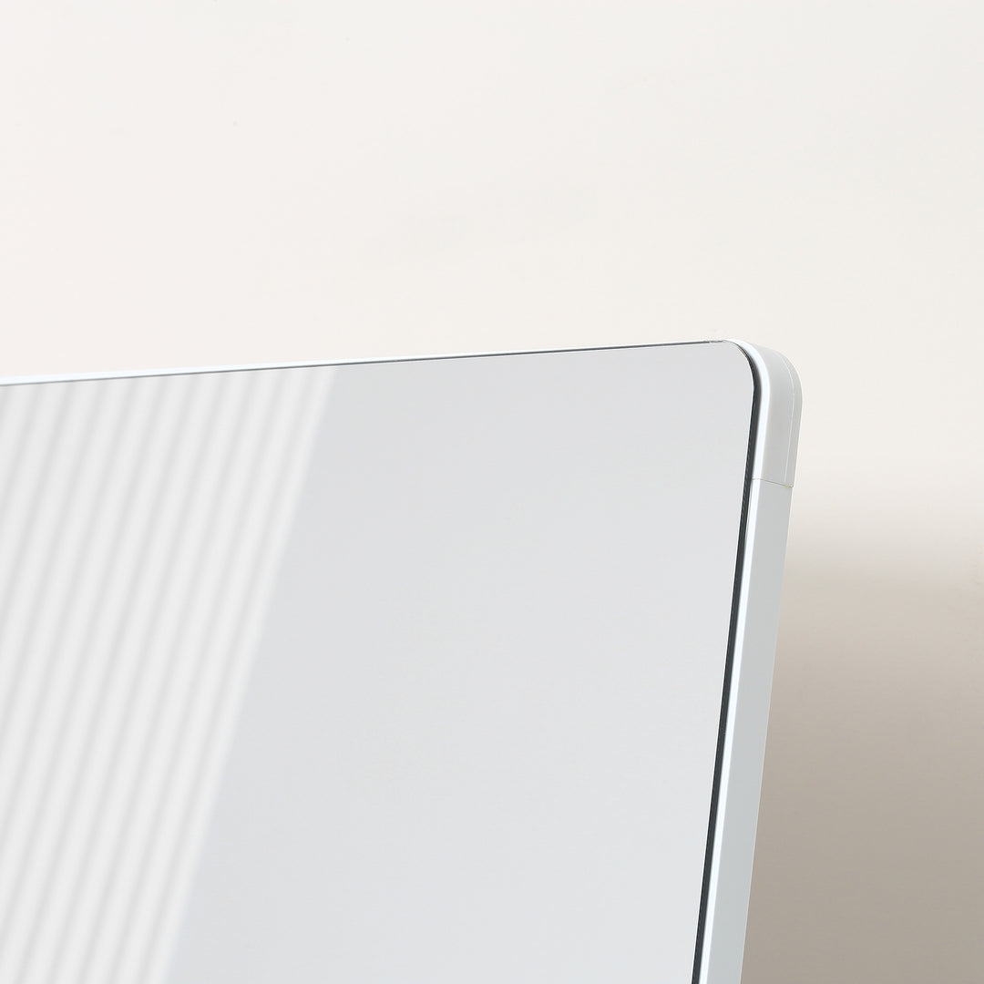 Stående spejl vægspejl fuld figurspejl, aluminium, 45 cm x 37 cm x 158,5 cm, sølv