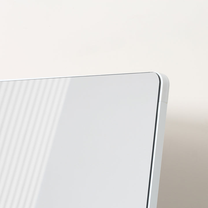 Stående spejl vægspejl fuld figurspejl, aluminium, 45 cm x 37 cm x 158,5 cm, sølv