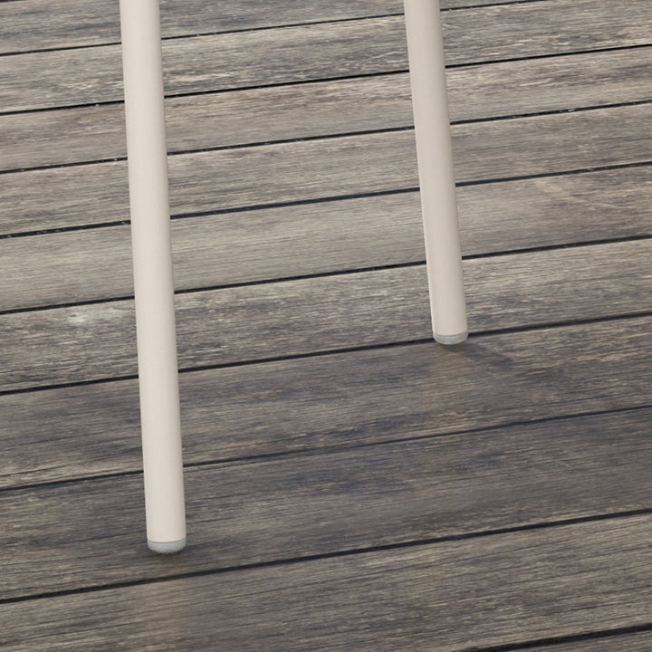 Sæt med 4 havestole udendørsstole havestol moderne design 59 cm x 55 cm x 84 cm grå