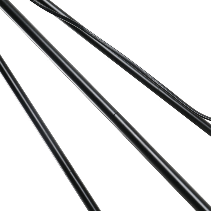 Gulvlampe e27, stål+polyester, 37x37x152cm (sort+hvid)