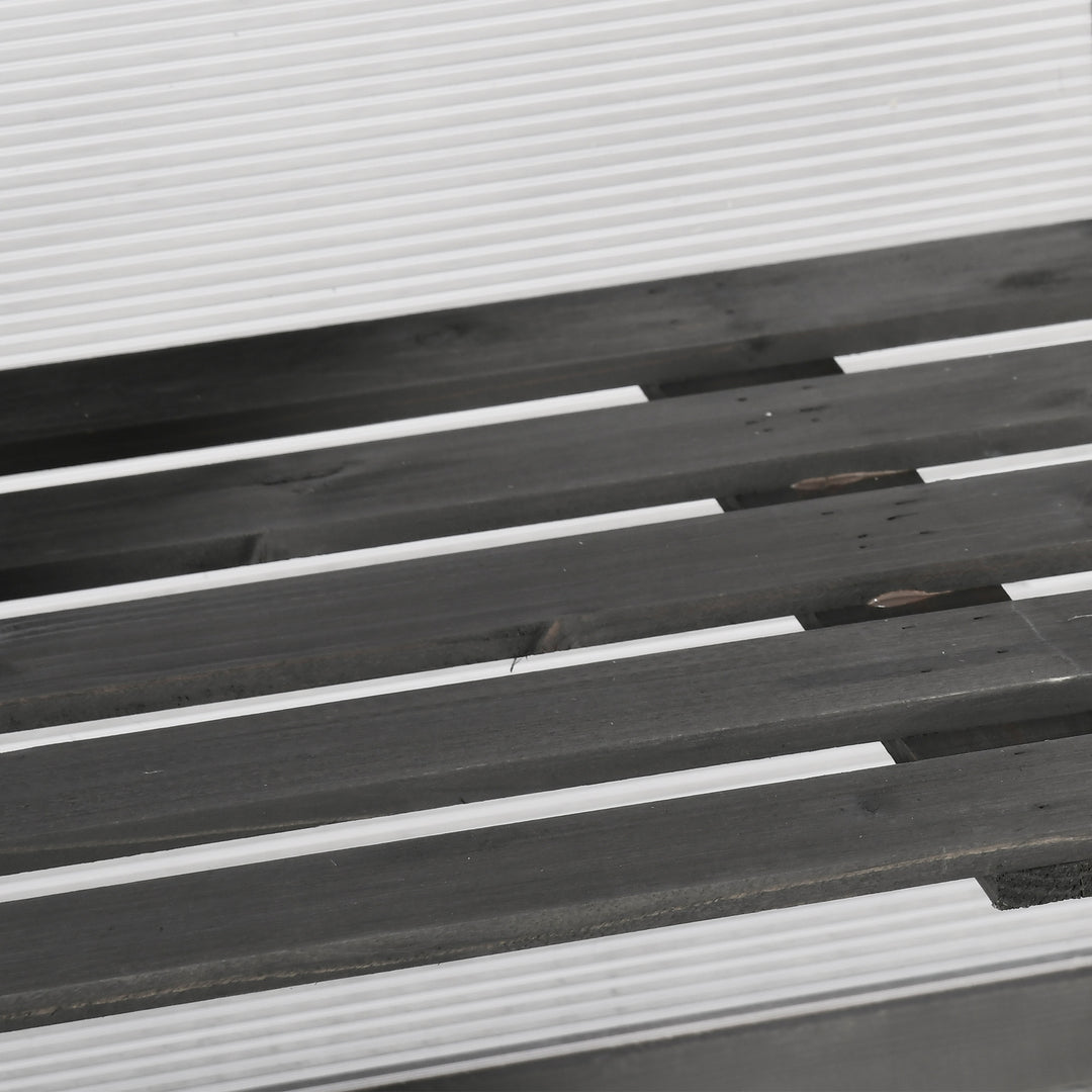 Drivhus, transparent, egnet til udendørs brug, træ + polycarbonat, 58 x 44 x 78 cm