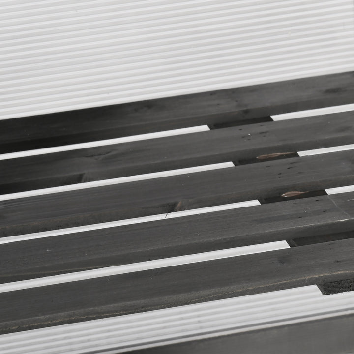 Drivhus, transparent, egnet til udendørs brug, træ + polycarbonat, 58 x 44 x 78 cm