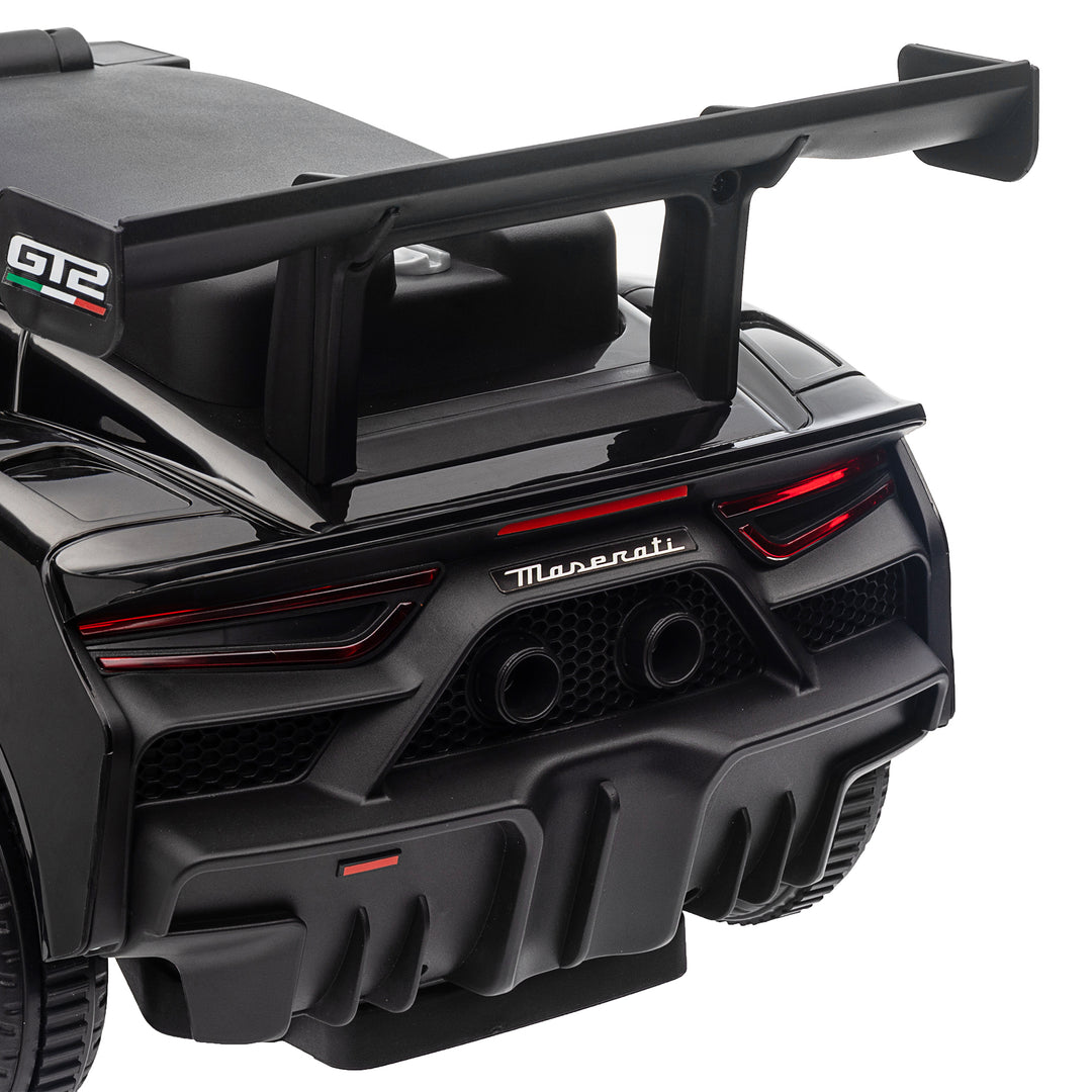 Kørebil, maserati, opbevaringsplads, horn og musik, hviskende dæk, til 1,5 til 5 år, op til 25 kg, sort