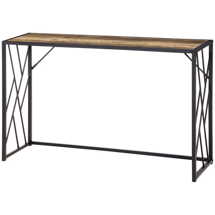 Konsolbord, entrebord, industridesign, robust metalramme, 120 x 35 x 75 cm