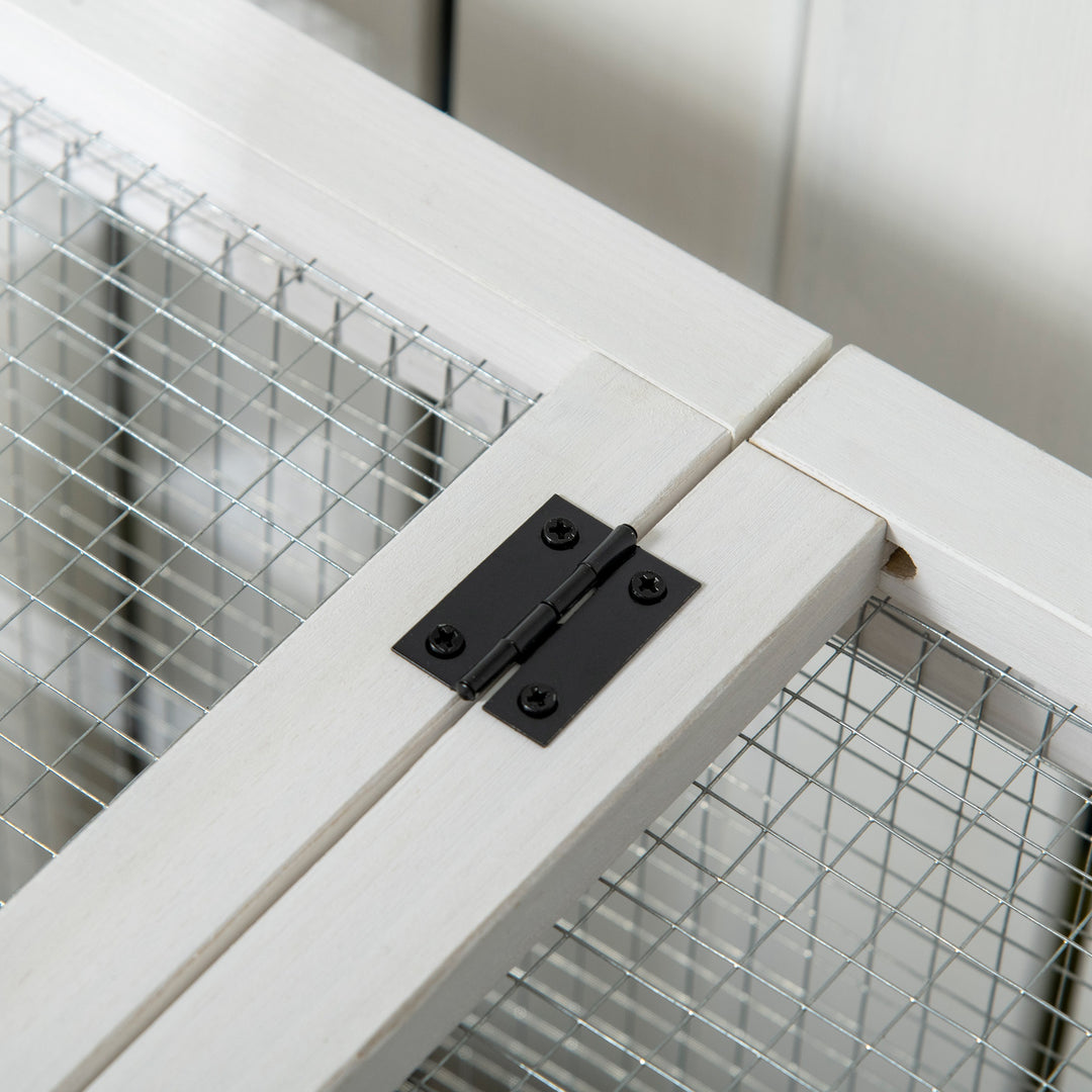 Smådyrsbur til dværgkaniner, marsvin, med hjul, 108 x 58 x 73,5 cm, kaffe