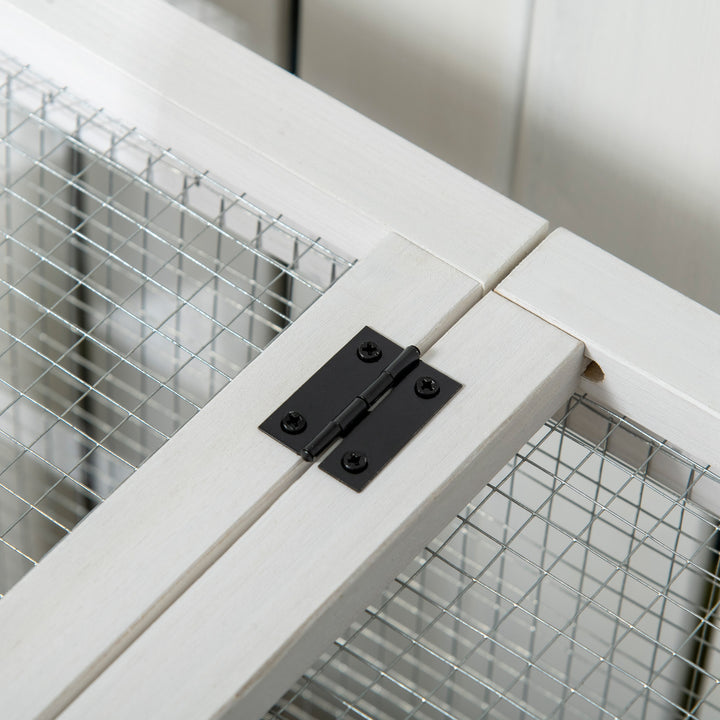 Smådyrsbur til dværgkaniner, marsvin, med hjul, 108 x 58 x 73,5 cm, kaffe