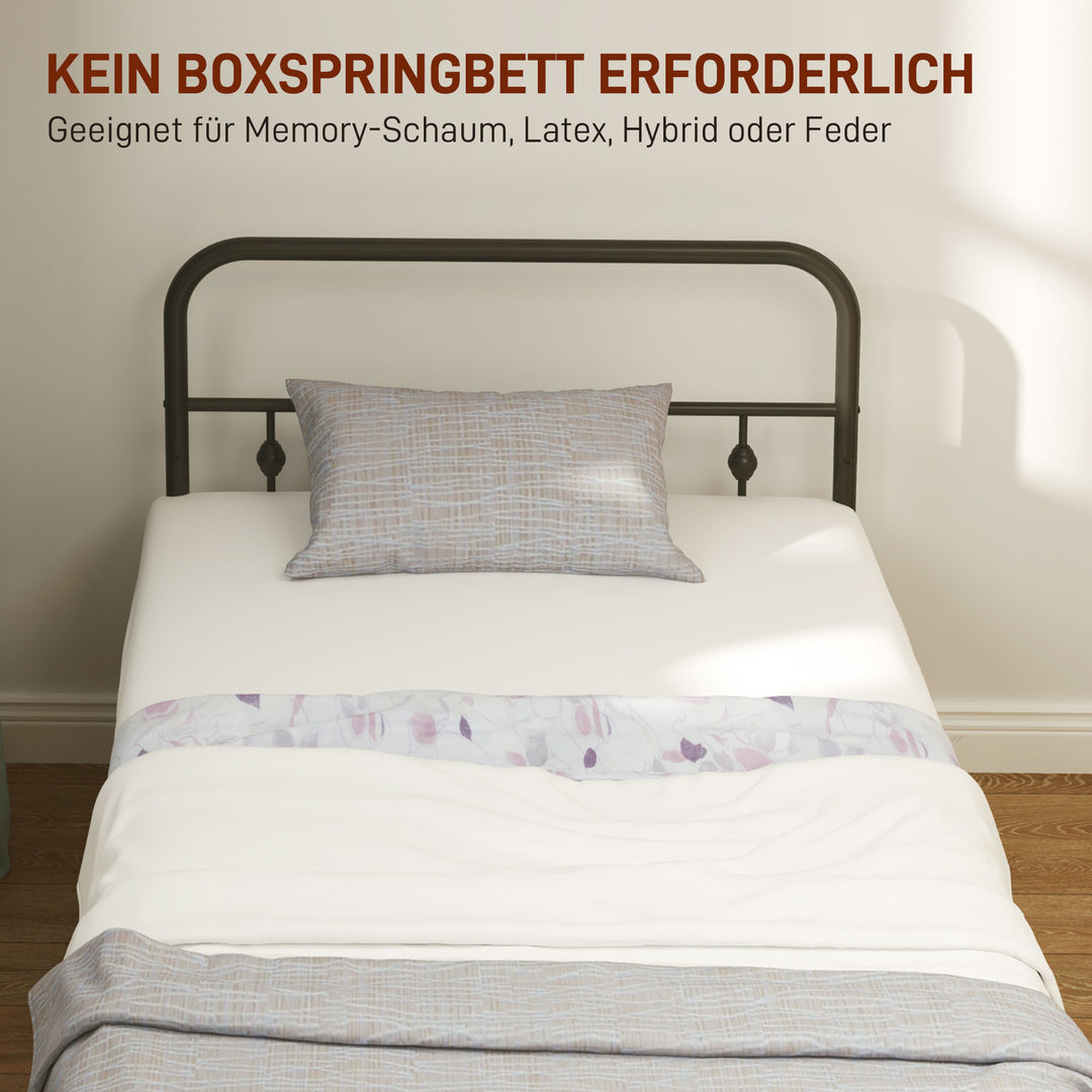 Metal enkeltsengramme, nem montering, med støjreducerende gummisæt, sort