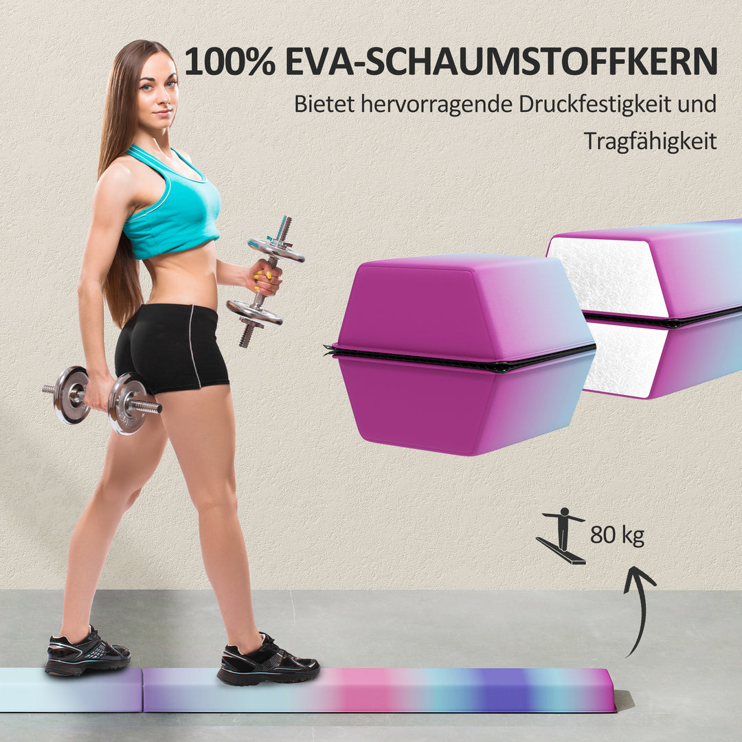 236 cm foldbar balancebom til teenagere 80 kg farverig