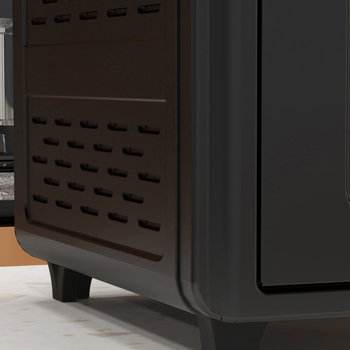 Miniovn, varmluftfrituregryde, 90-230° c, 7 programmer, tilbehør, sort