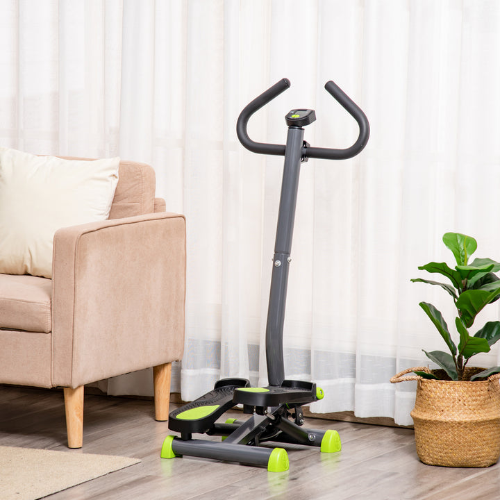 Stepmaskine med LCD-skærm 55 x 44 x 108 cm Stålgrå+Grøn+Sort