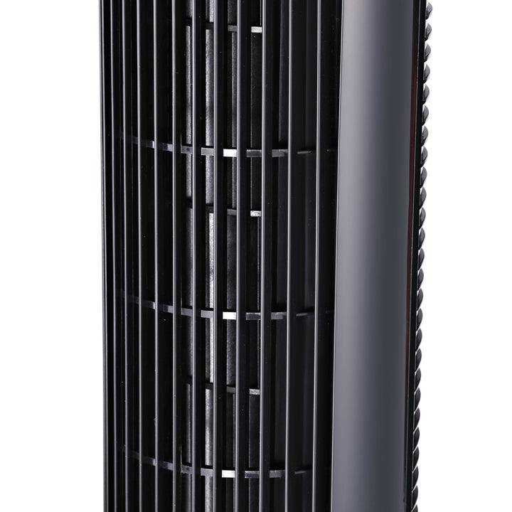 45W tårnventilator, stille design, 3 hastighedsindstillinger, 70° oscillation, ABS, sort, Ø27 x H75 cm