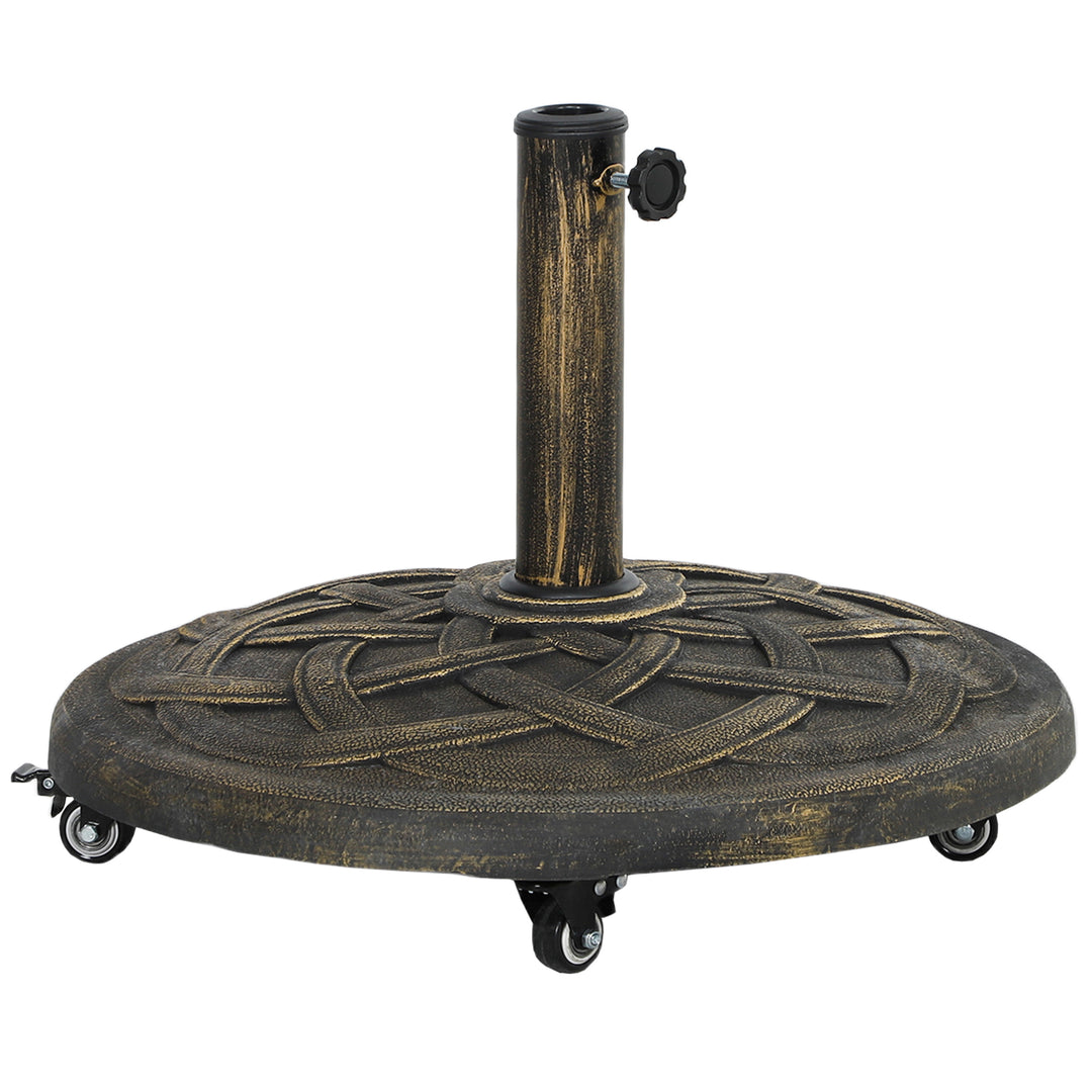 Beton parasolfod, parasolstativ med hjul, rund parasolholderstativ til parasoller 32/38/48 mm